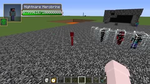 Herobrine vs all Herobrine and Creepypasta mobs in minecraft part 57