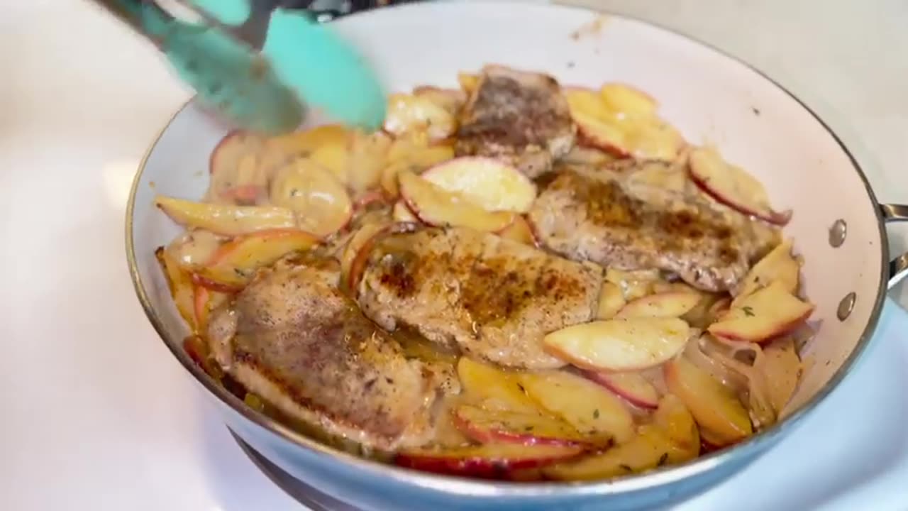 Savory PorkChops & Apples _ Simple One Pan Dinner