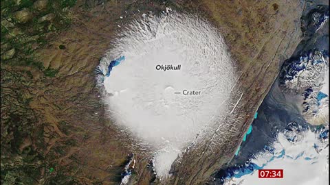 Okjokull glacier gone after 700 years - memorial service (1) (Iceland) - BBC News - 18th August 2019