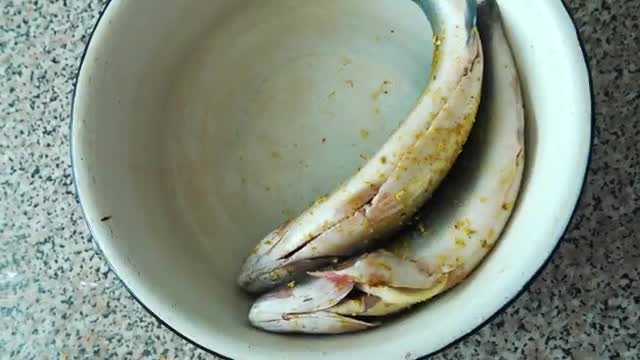 cooking a fish