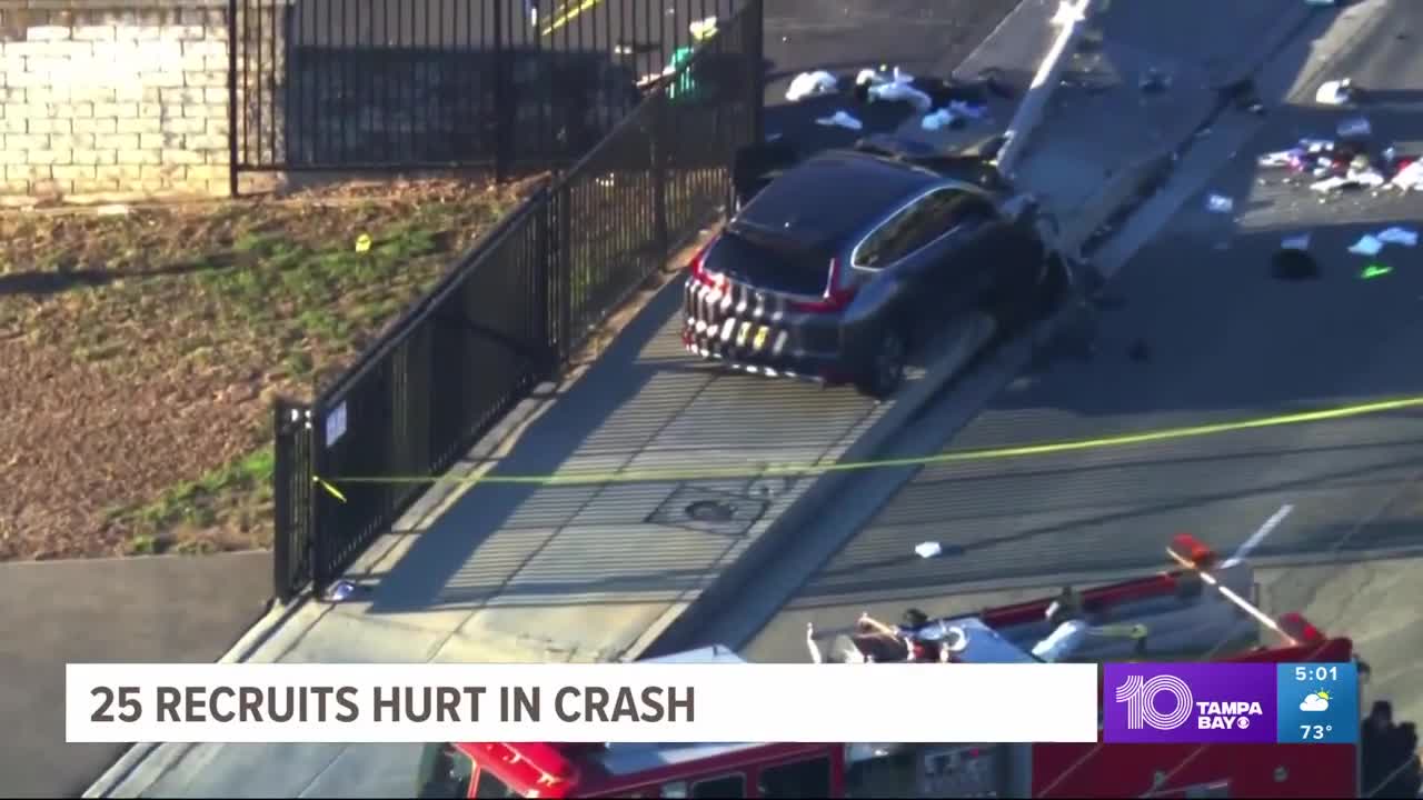 Vehicle hits 25 LA County sheriff's academy recruits on run