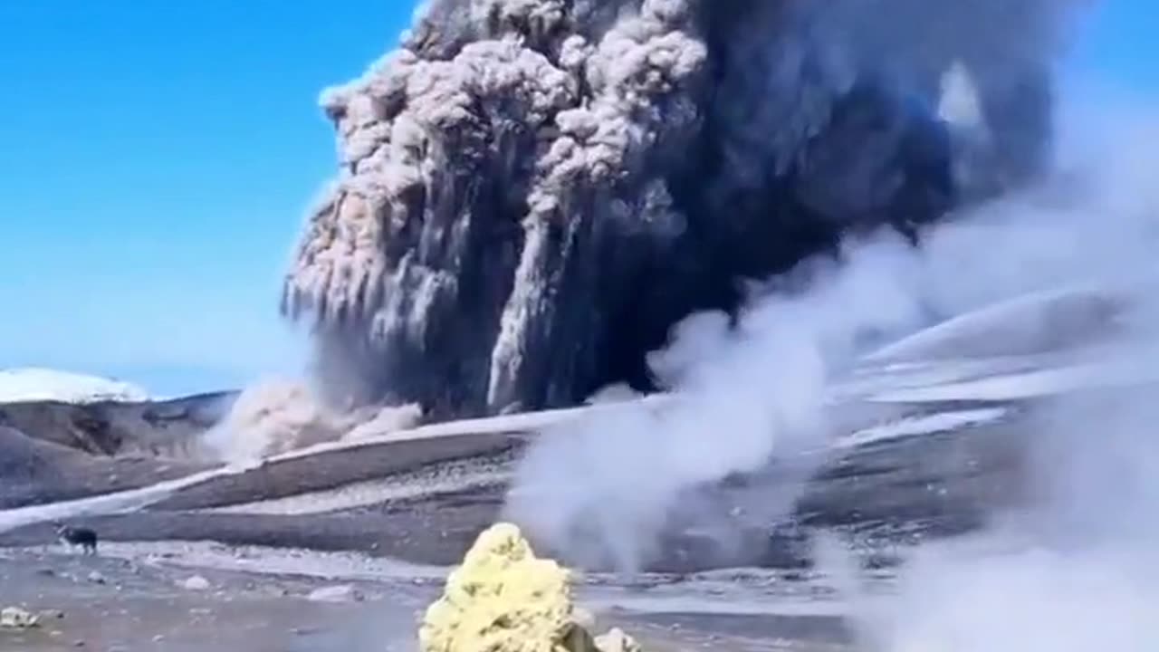 A volcano on a Russian Far Eastern Island