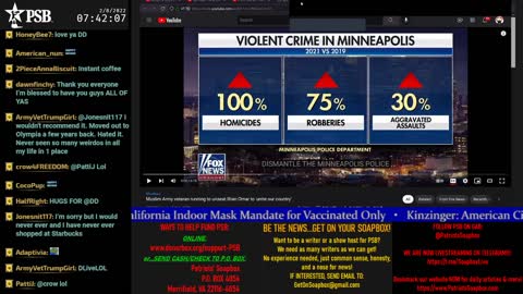 2022-02-08 07:00 EST - Patriots Soapbox AM: with LadyRWB , MykelJaye & DD