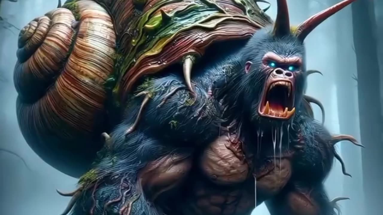 Gorilla and Snail Hybrid | The Ultimate Creature Mashup #shorts