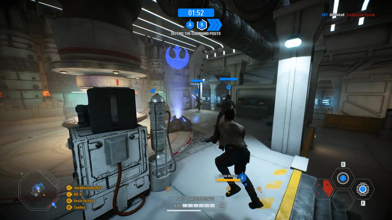 SWBF2: Instant Action Mission (Defend) Resistance MC85 Star Cruiser Gameplay