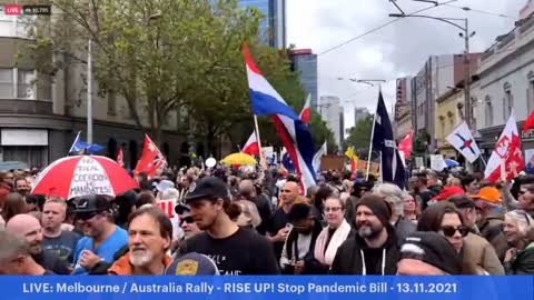 LIVE: Melbourne / Australia Rally - RISE UP! Stop Pandemic Bill - 13.11.2021