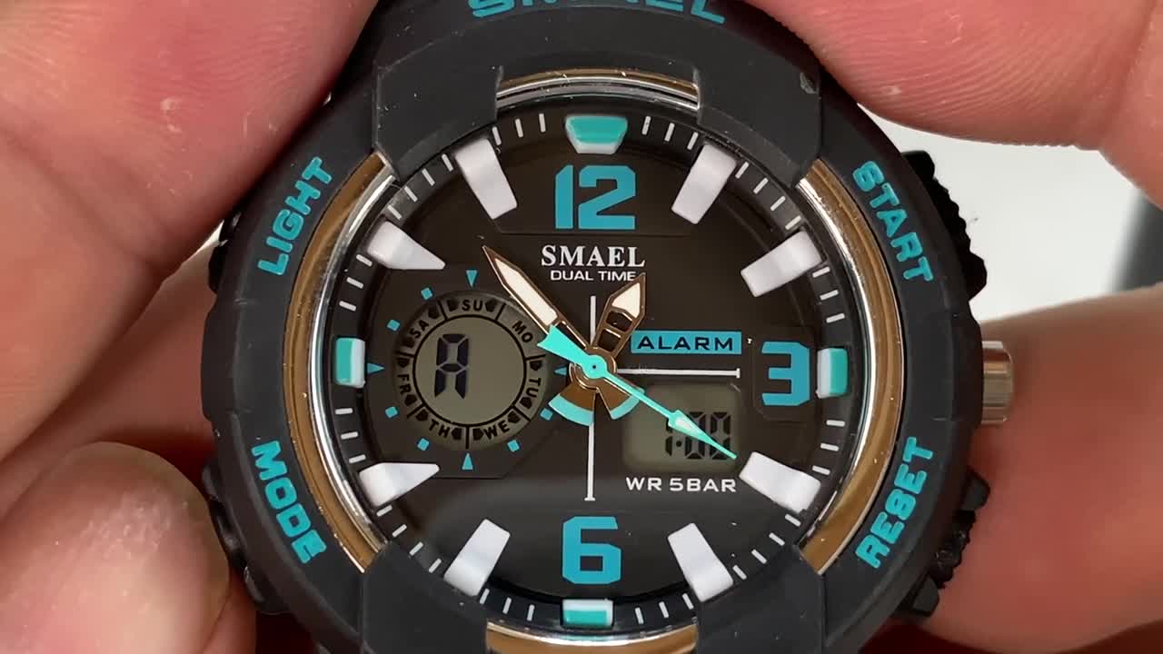 $17 38mm Dual Time Rugged Digital Sport Wrist Watch by SMAEL Review