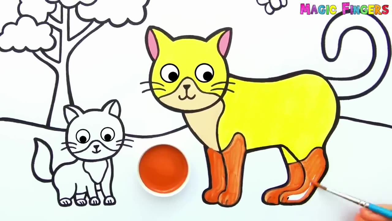 Cat drowning panting for kids