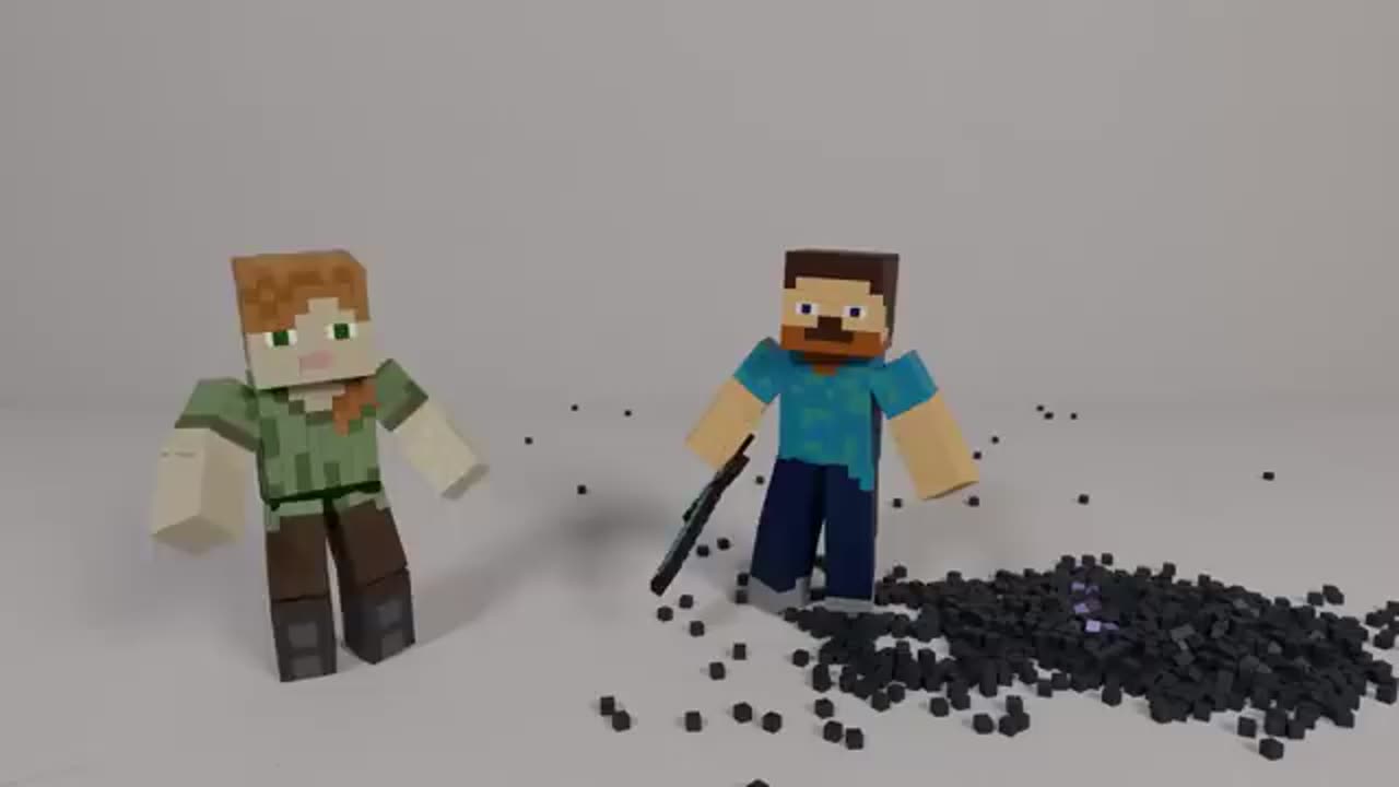 Steve VS Enderman, Minecraft Animation I Magnetic Games