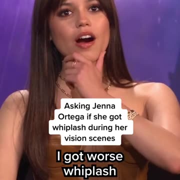 Asking #JennaOrtega if she got whiplash during her vision scenes