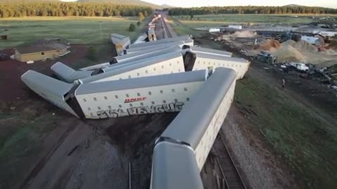 Williams Arizona - Train Derailment involving 23 Cars