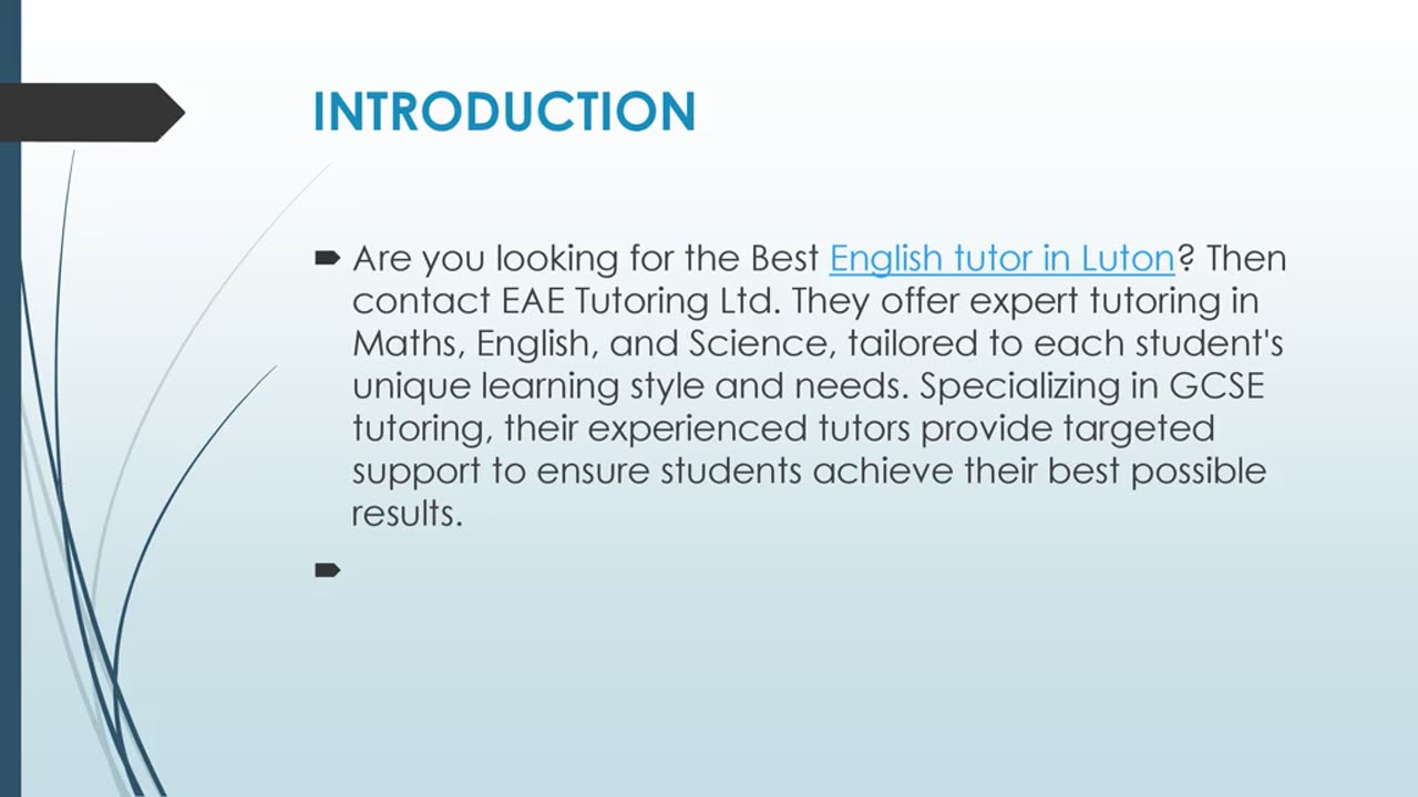 Get The Best English tutor in Luton.