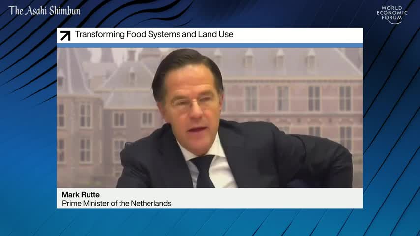 Netherlands - M Rutte WEF Innovation Hubs Food Systems -Jan 27 2021