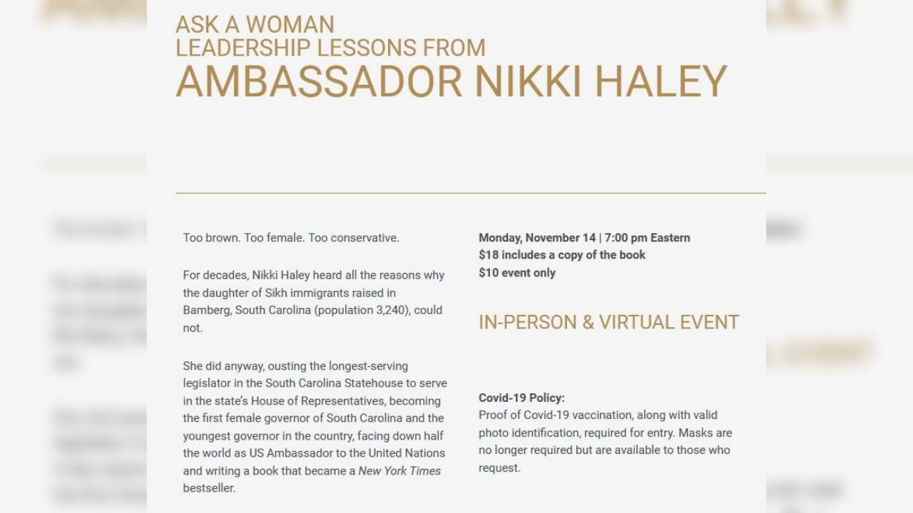 Expose Nikki Haley, the Controlled Opposition! She doesn't allow the unvaxed to join her event