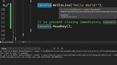 WriteLine in c#