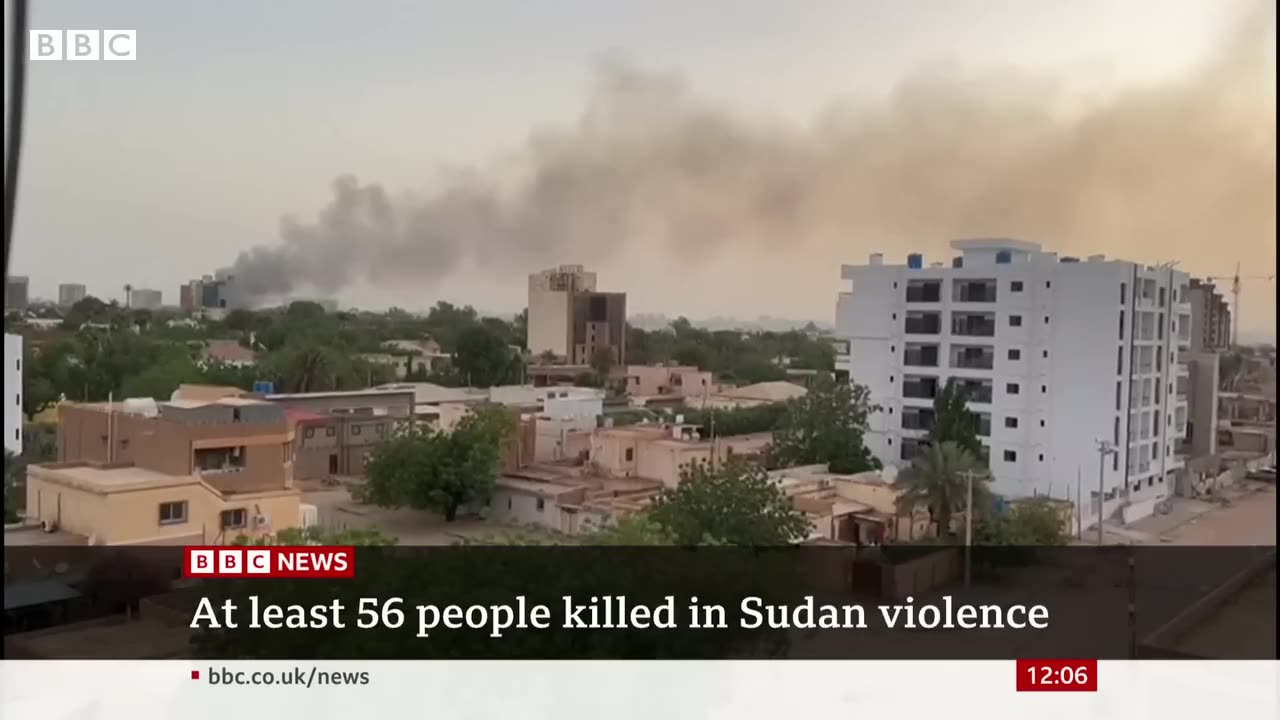 Sudan power struggle leaves dozens of civilians dead - BBC News
