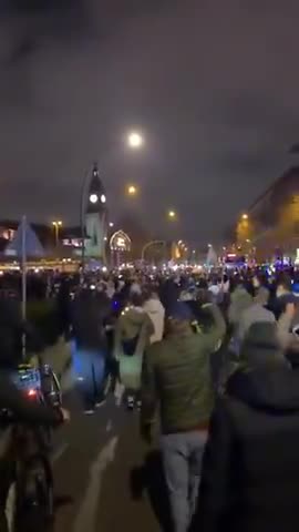 Germany tonight out in the millions