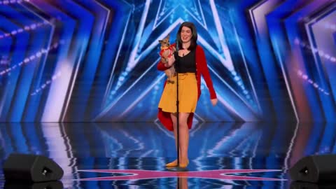 Pam Performs All by Myself with Her Incredible Singing Dog Casper - America's Got Talent