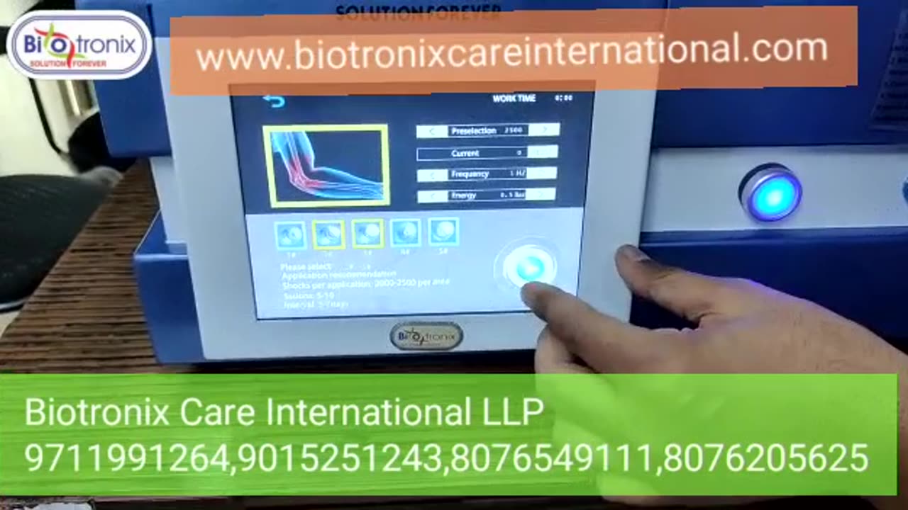 Shockwave Therapy Pneumatic Air Compression Based Touch Screen Clinical Model