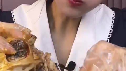 ASMR EATING BIG GOAT HEAD