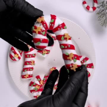 🎅Новогодние трости из зефира🎄❄️