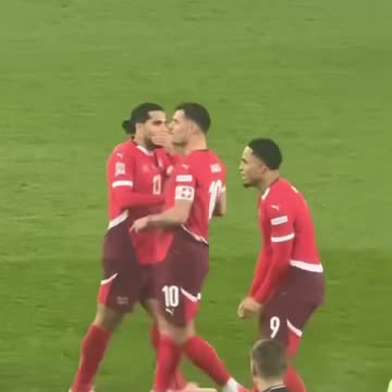 No meeting between Switzerland and Serbia can pass without Granit Xhaka being tense