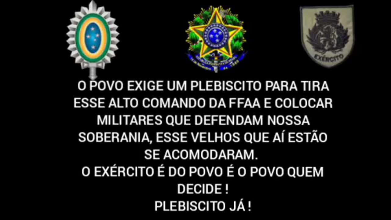 PLEBISCITO JÁ ! : A ACOMODAÇÃO DO ALTO COMANDO TÊM QUE SER PUNIDA RENOVAR É A SOLUÇÃO O EXÉRCITO É DO POVO FOI FEITO PELO POVO E PARA O POVO