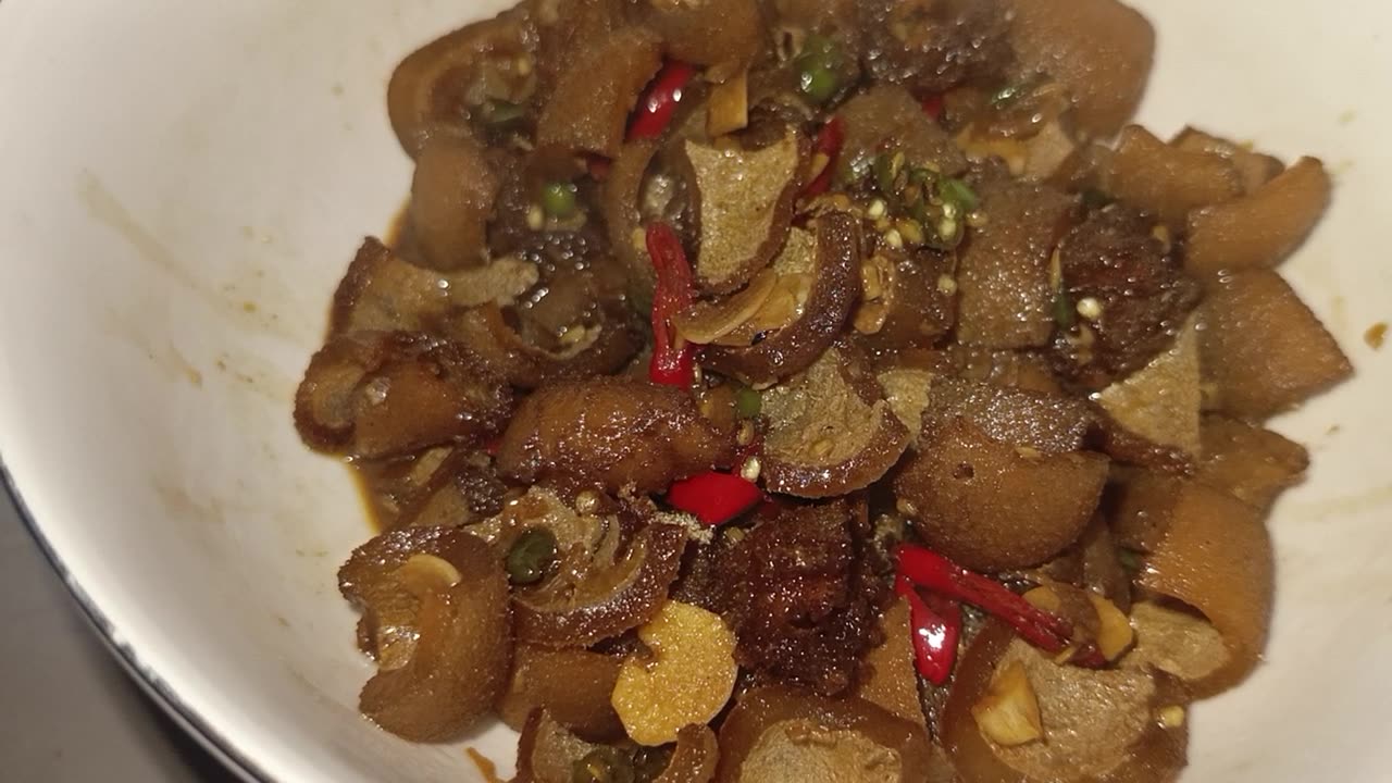 beef skin dish with soy sauce