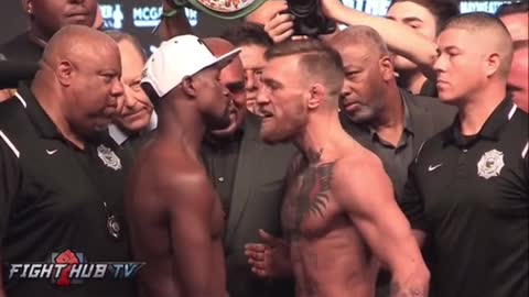 Mcgregor " AlmostBrutly Pushed FloydMayweather!