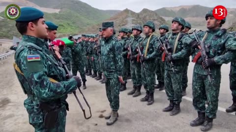 The flag of Azerbaijan was raised at the border checkpoint established on the border with Armenia