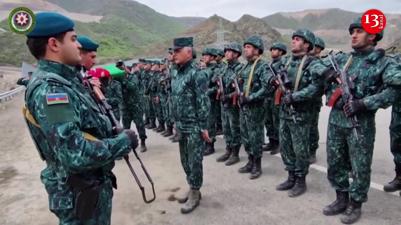 The flag of Azerbaijan was raised at the border checkpoint established on the border with Armenia