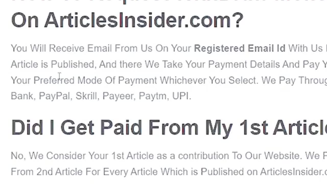 Earn money by writing article