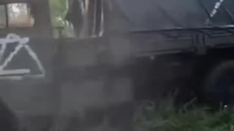 Ukraine troops ambush Russian trucks