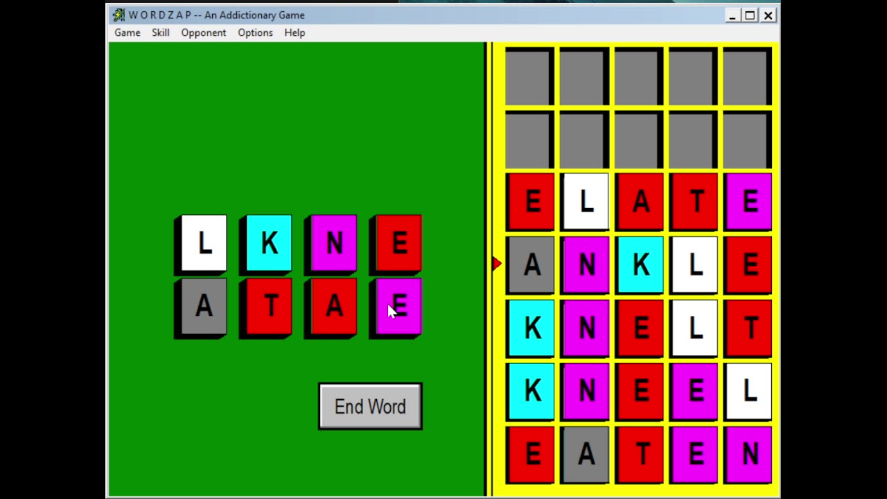 WordZap from Windows Entertainment Pack 3