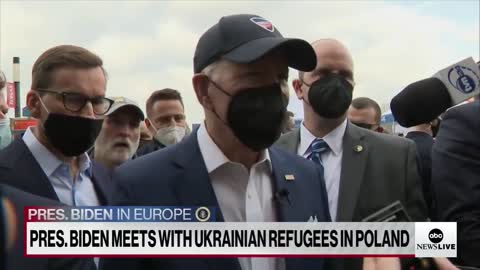 Biden meets with Ukrainian refugees in Poland