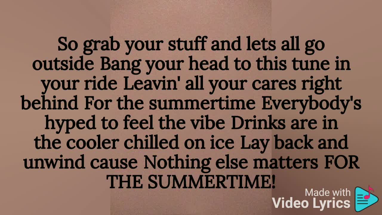 Summertime - Aaron Carter ft. Baha Men