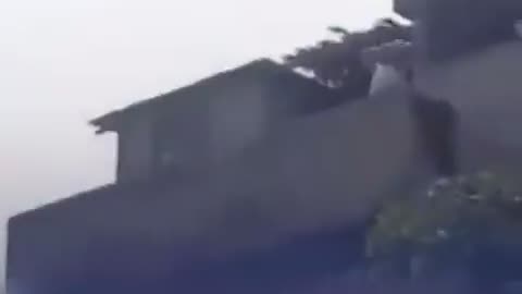 A man in Gaza yelling from a building: “Oh world, oh America, help us get rid of Hamas”