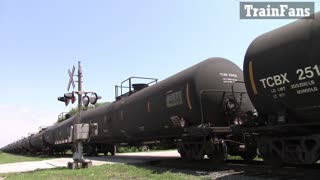 TRAIN 796 - CN 8897, CN 5776 & CN 2330 REAR Engine At Tanker Train Westbound In Ontario