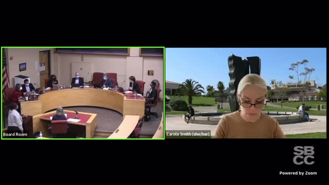 SBCC Trustee Peter Haslund at SBCC 4/21 Questions the mask policy inconsistencies.