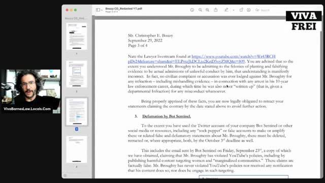 Nate the Lawyer's Defamation Lawyer's Letter to Bot Sentinel's Christopher Bouzy! Viva Clips