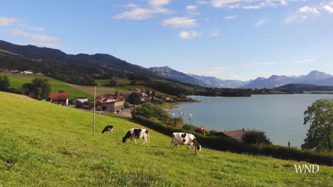 _ Fly over this stunning Swiss landscape and experience the tranquility and beauty of 4K! _