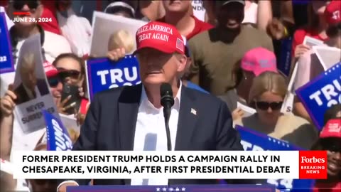 BREAKING NEWS- Trump Claims Victory In Debate Against Biden At Campaign Rally In Virginia