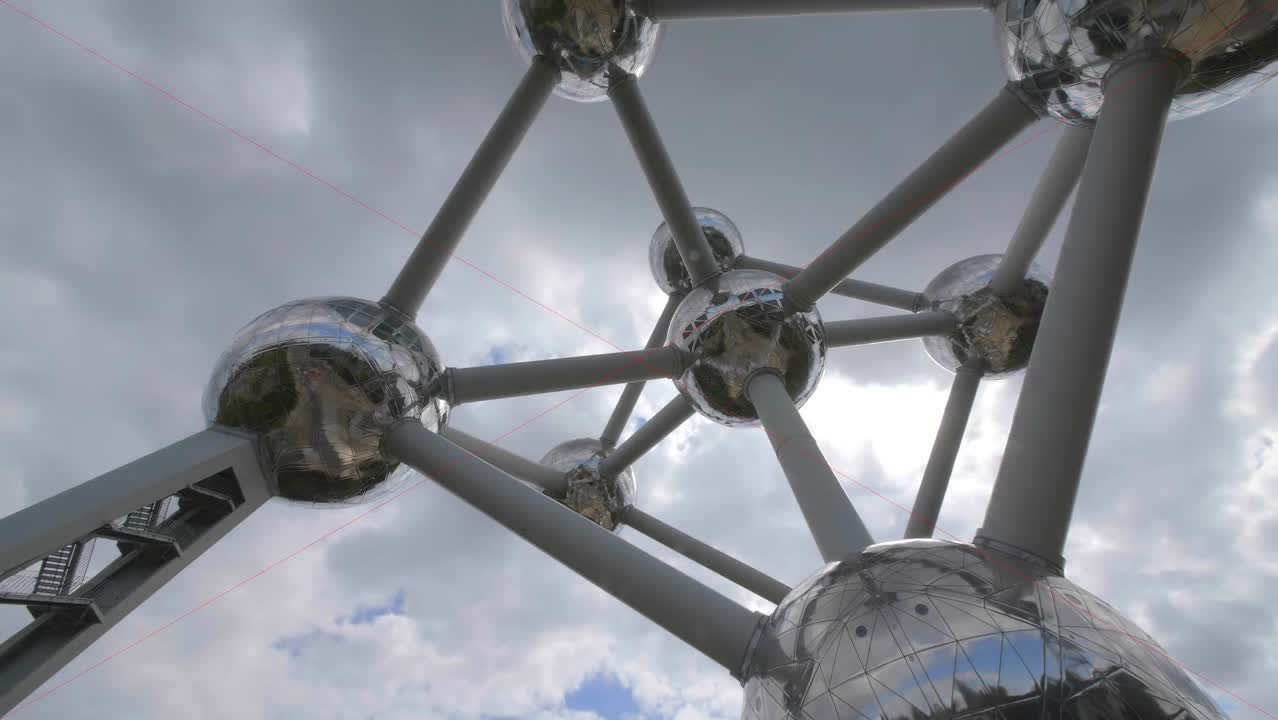 Clouds Passing Over Atomium Monument