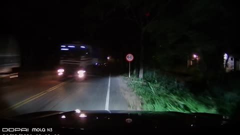 Truck Tries Passing at Wrong Time