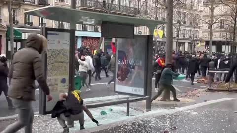 Vile islamists destroy private property in France