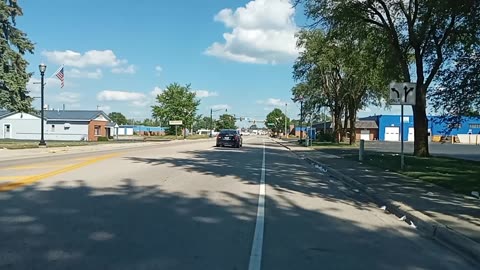 Biking into Jackson Center Ohio