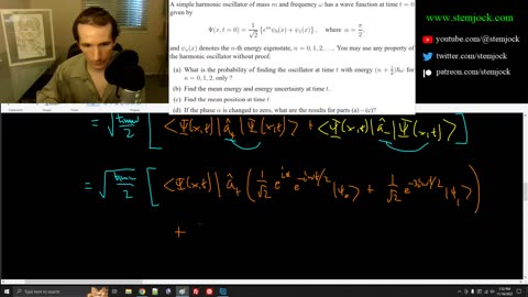 Quantum Mechanics - Simple Harmonic Oscillator - Practice Problem 2