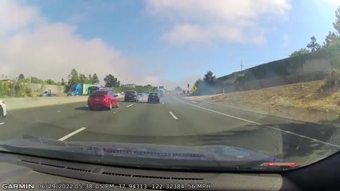 Crazy Street Racing Car Spins Out