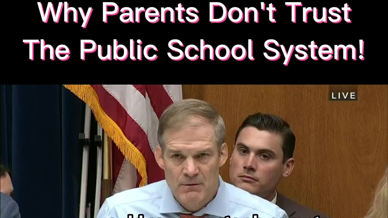 Jim Jordan Calling out the Public School System.