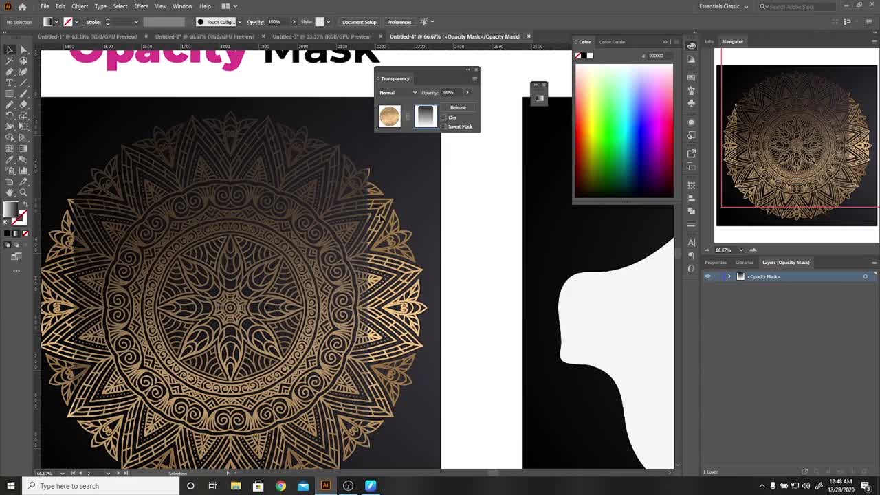 Adobe Illustrator _ All About Masking _ Sinhala Tutorial